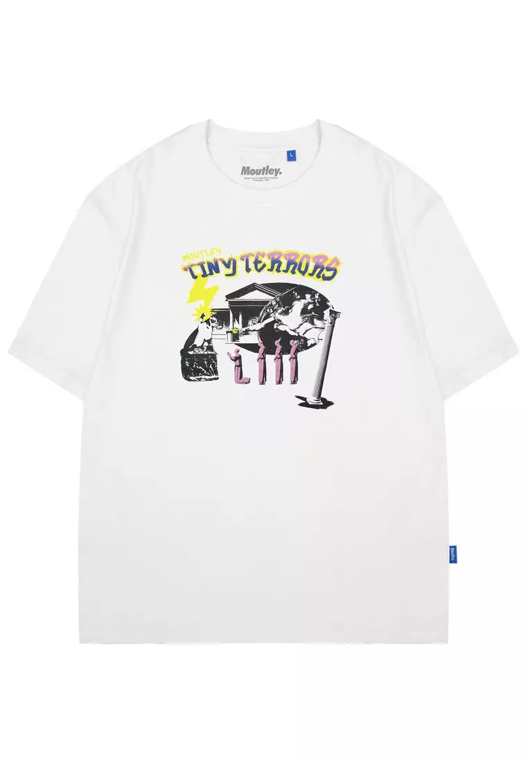 Moutley Men's T-Shirt Short Sleeve Oversized Fit Cotton 16s Tiny Terrors OL-C170125
