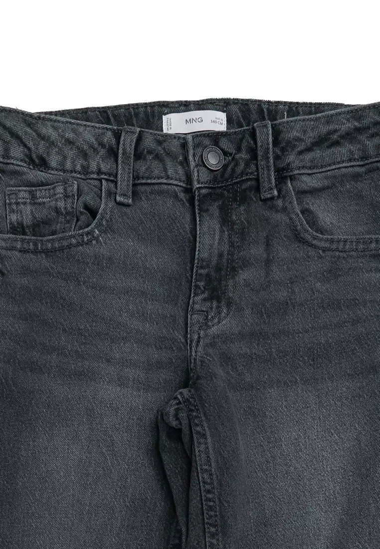 Turned-Up Straight Jeans