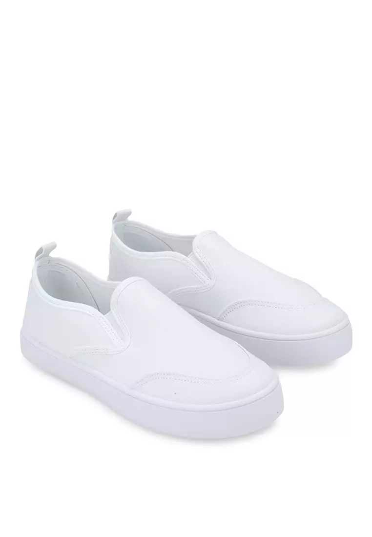 White slip top on plimsolls womens