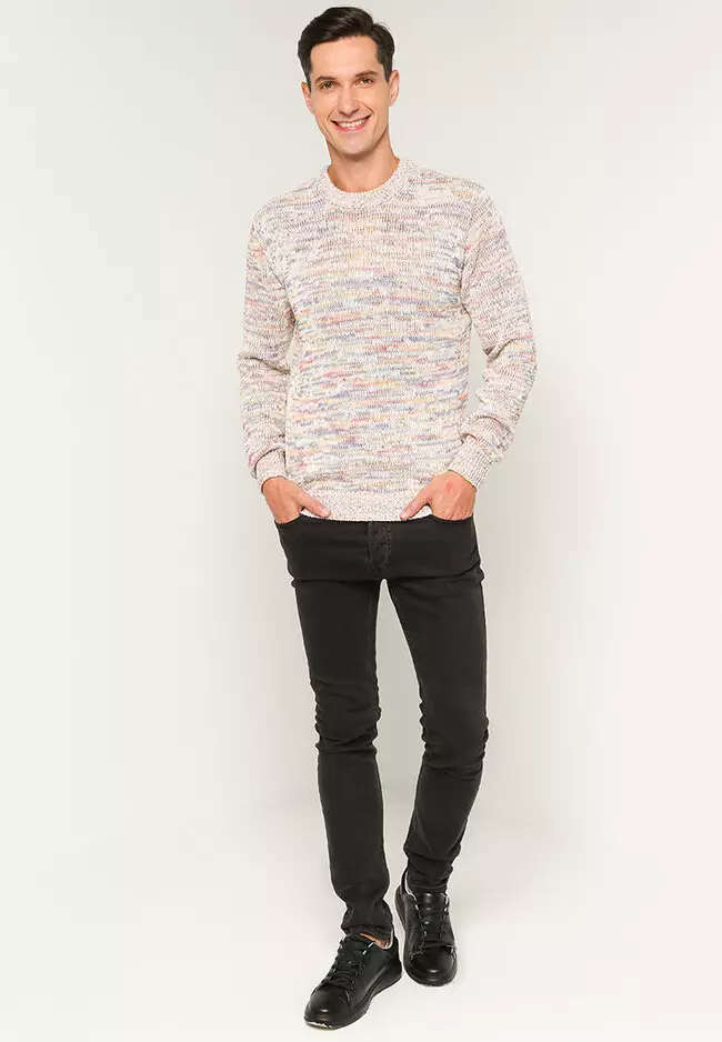 Men space dye on sale jumper