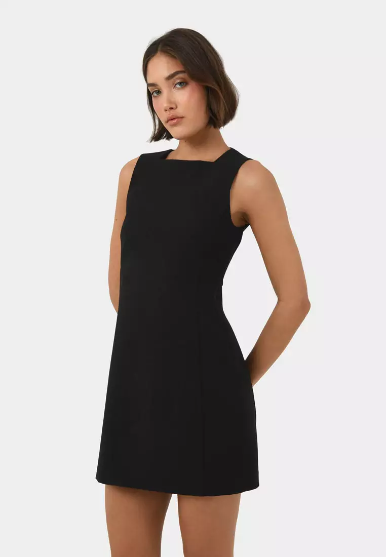Ava Square Neck Panel Dress