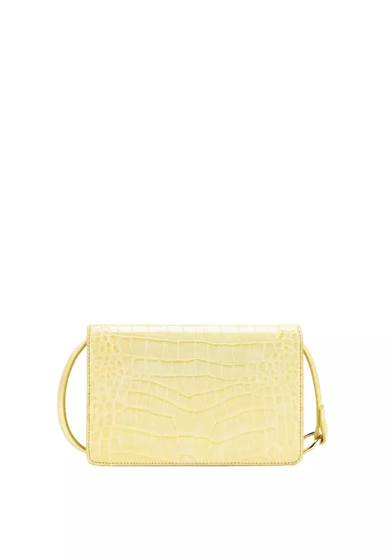 Jual JW PEI Julia Chain Crossbody Bag Light Yellow Croc Original 2024