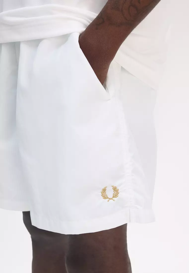 Fred Perry S9103 Taslan Tennis Shorts (White)
