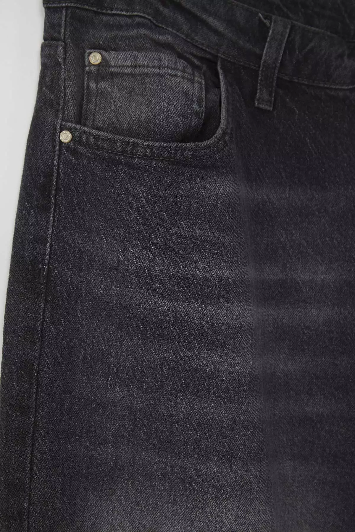 Anthracite High Waist Wide Leg Plus Size Wide Leg Jeans Tbbaw23Cj00020