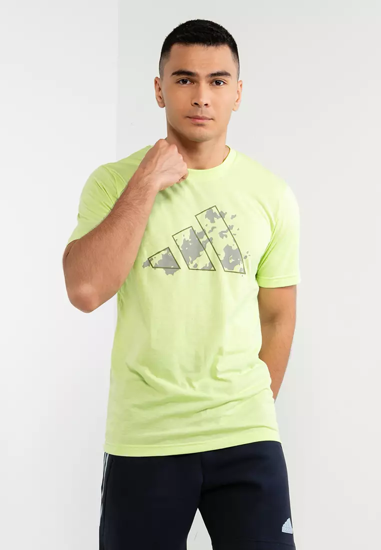 Lime green sales adidas t shirt