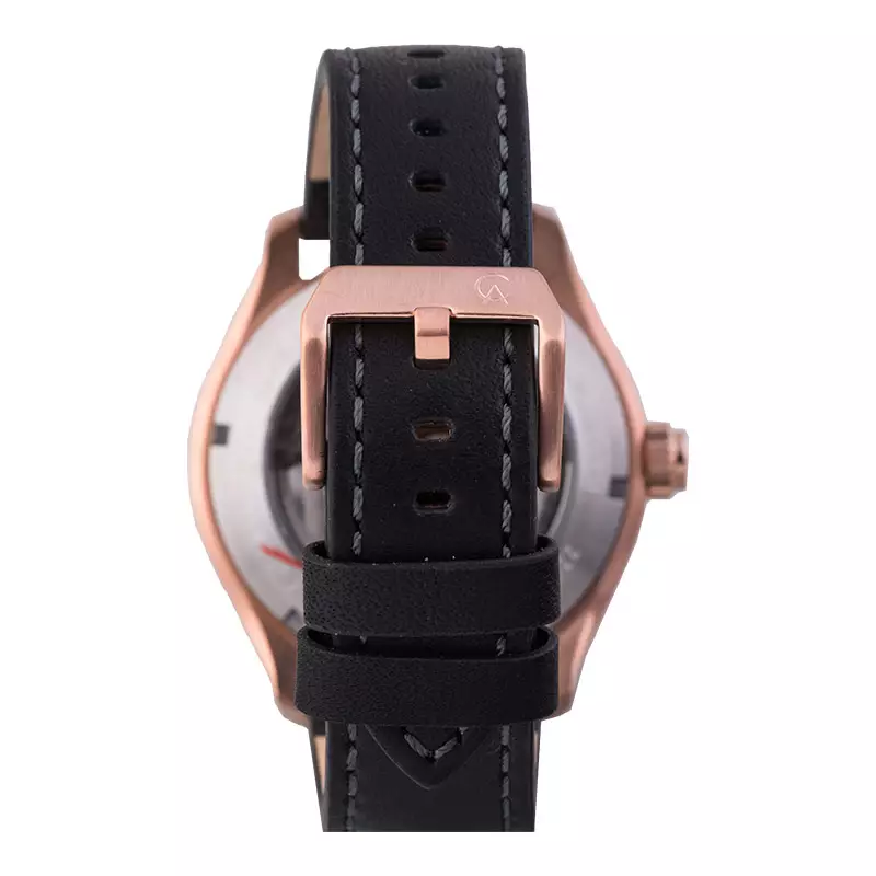 Jam Tangan Pria Alexandre Christie Automatic AC 3044 MA LBRBA Man Black Dial Leather Strap