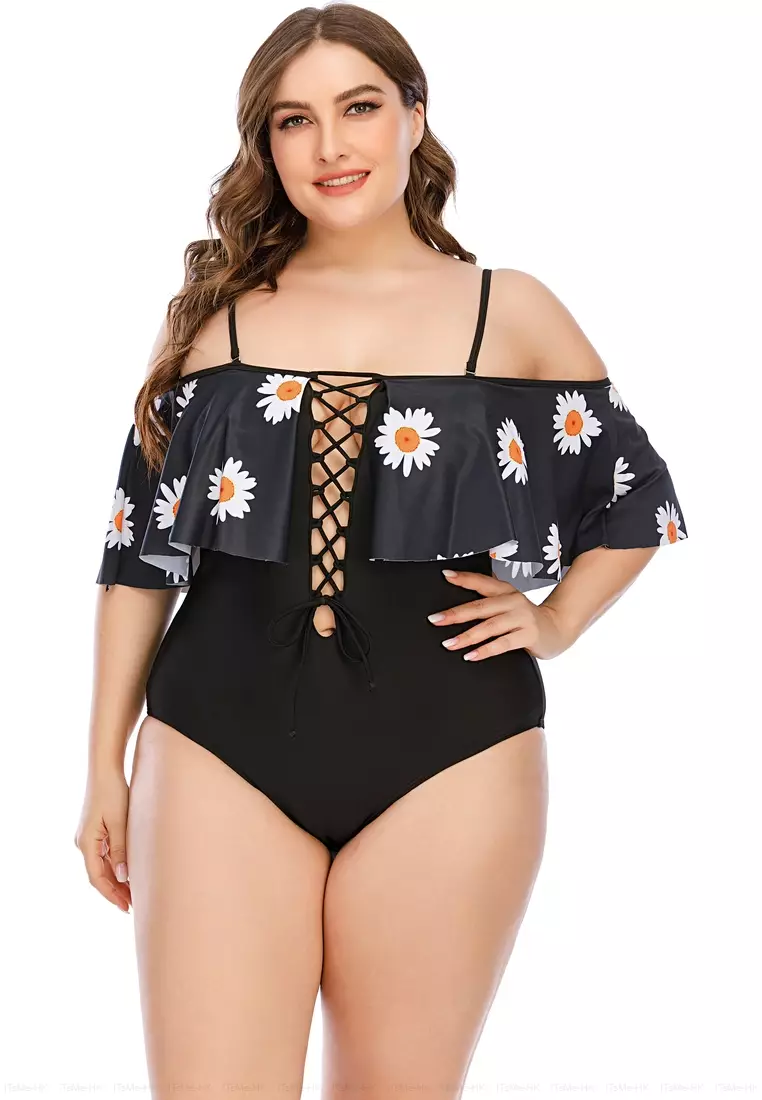 Museum fjende bent Buy SEA GROVE Plus Size Sexy Sling One Piece Swimsuit Online | ZALORA  Malaysia