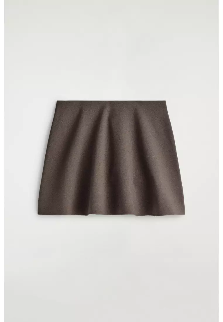 FLARED JERSEY MINI SKIRT