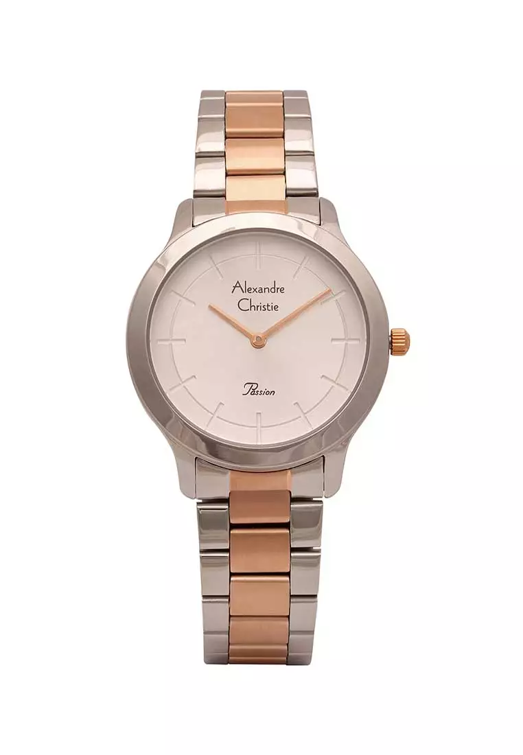 Alexandre Christie Jam Tangan Wanita - Silver Rosegold - Stainless Steel - 2834 LHBTRSL
