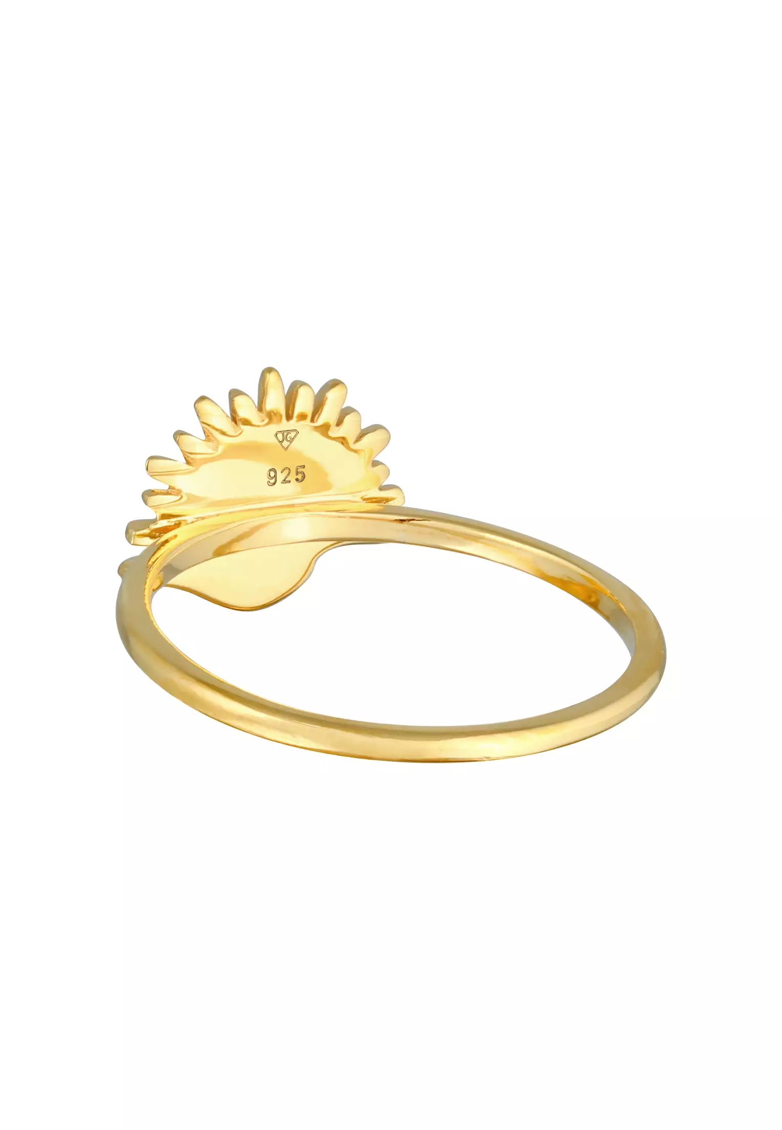 Ring Sun Boho Look Trend Blogger Moonstone Gold Plated