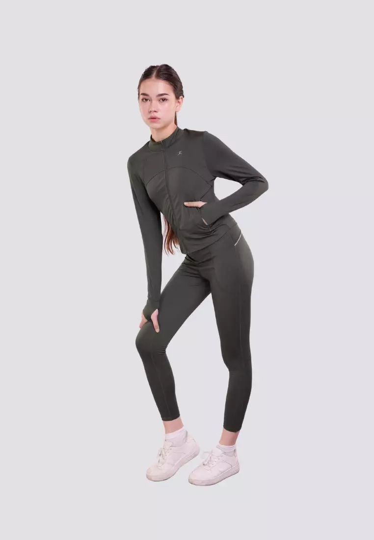 Impact Force Yoga Jacket with Full Front Zipper Activewear for Women