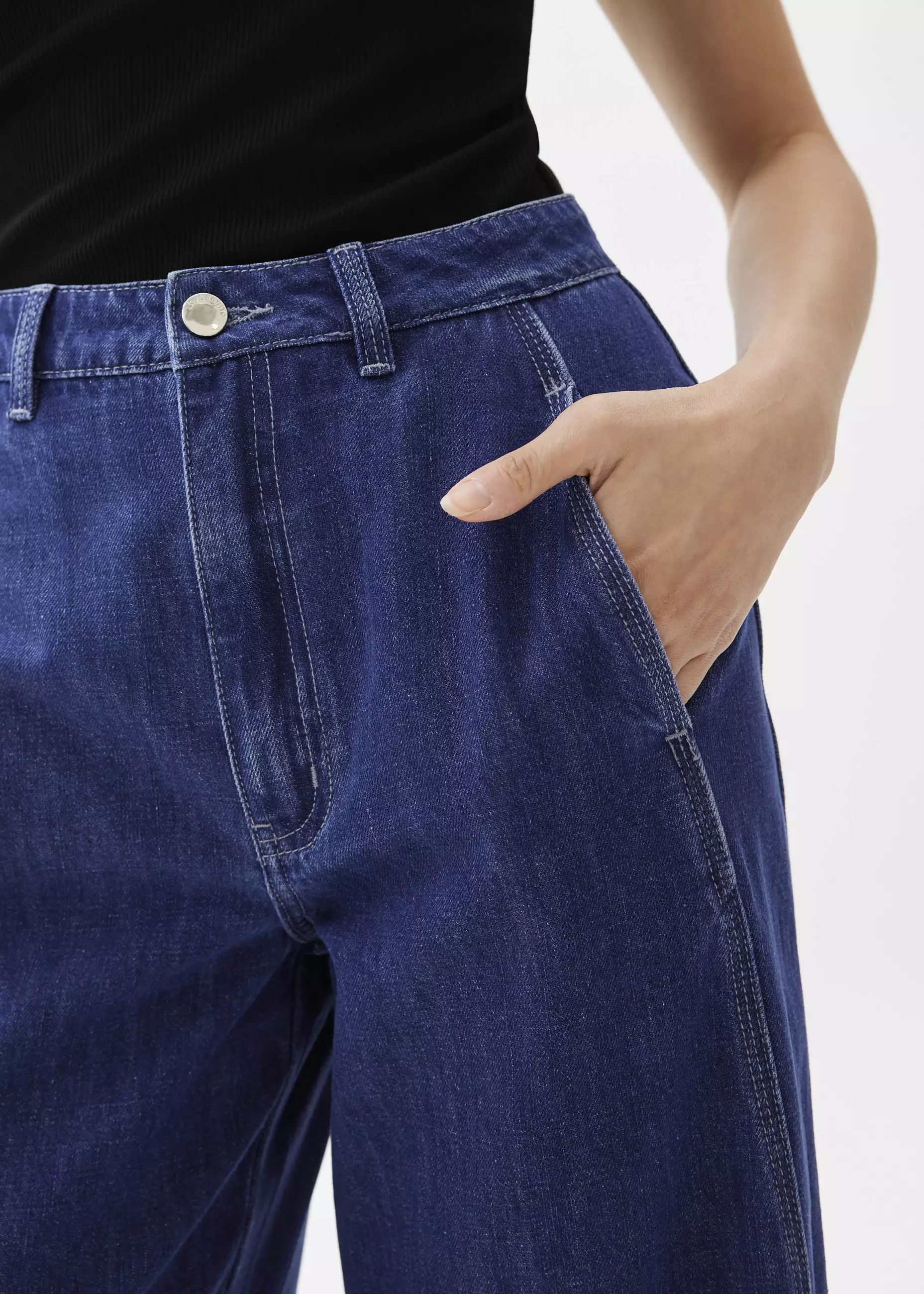 Celana Wanita - Relaxed Denim Wide Leg Jeans