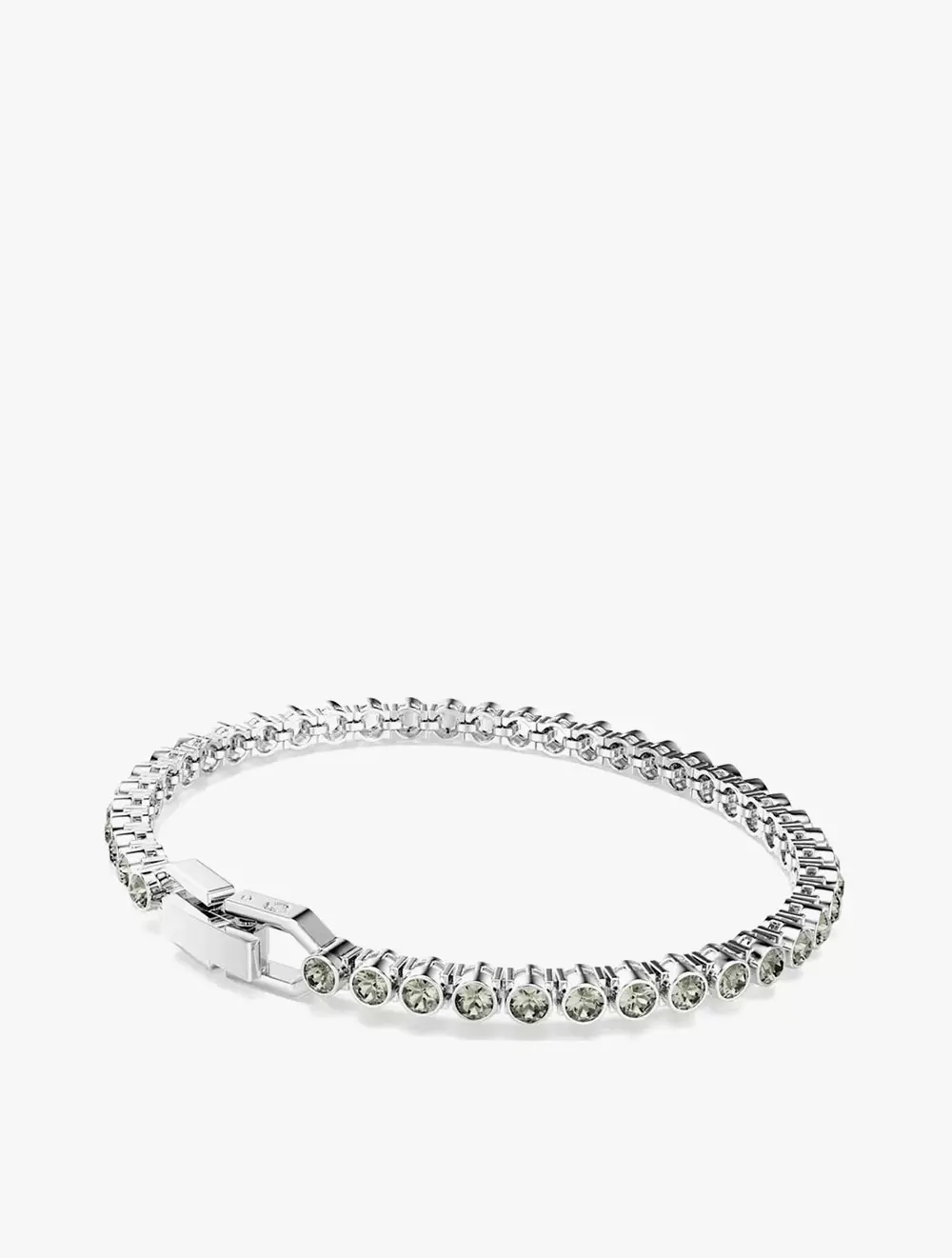 Imber Emily Tennis bracelet, Round cut, Black, Rhodium plated