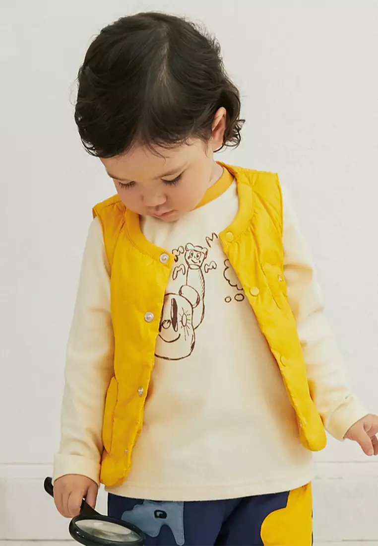 男女小童羽绒马甲充棉鼓包保暖羽绒背心