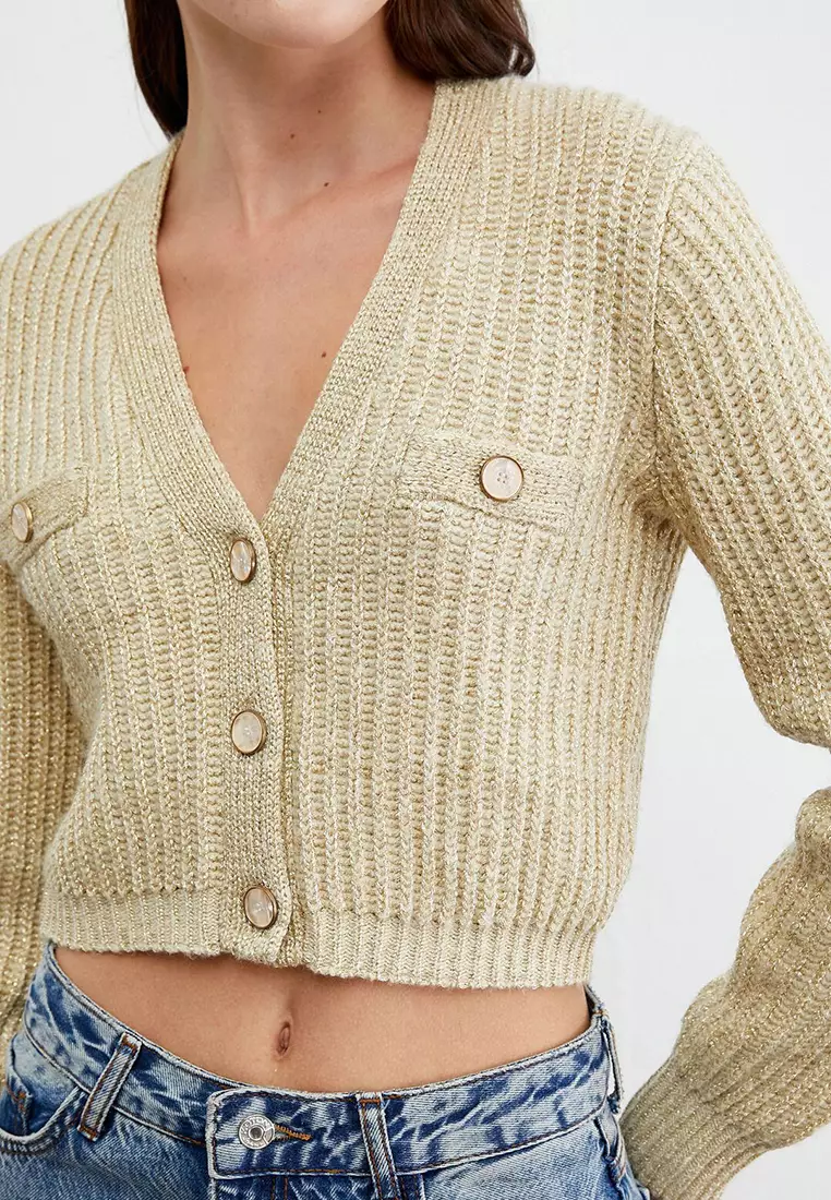 Tuba Ünsal x Koton - Glitter Crop Cardigan