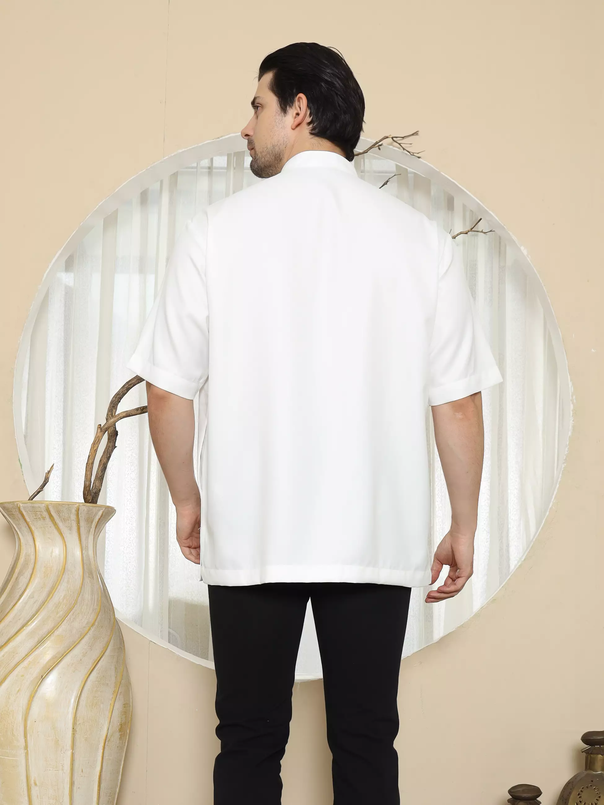 Baju Koko KK 47 White BW Putih Tulang
