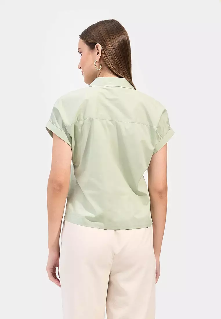 Fold-Up Extended Sleeves Button Down Shirt