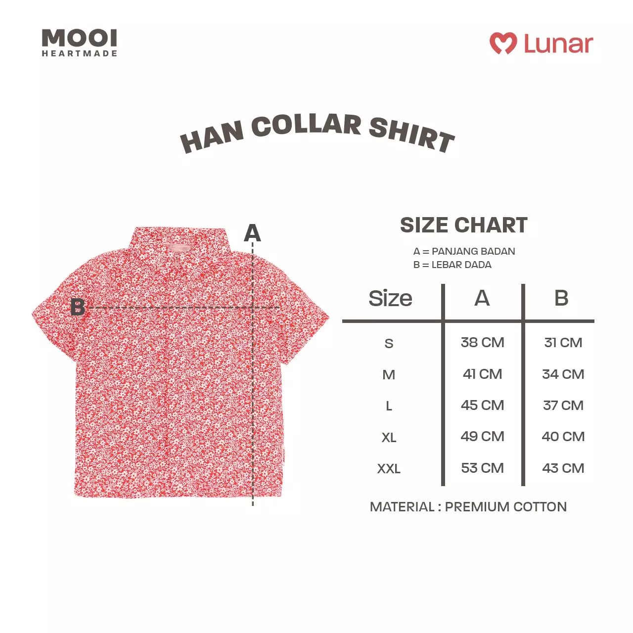 Mooi Kemeja Anak Laki-Laki Lunar Collection Han Collar Shirt - Pink Fushia