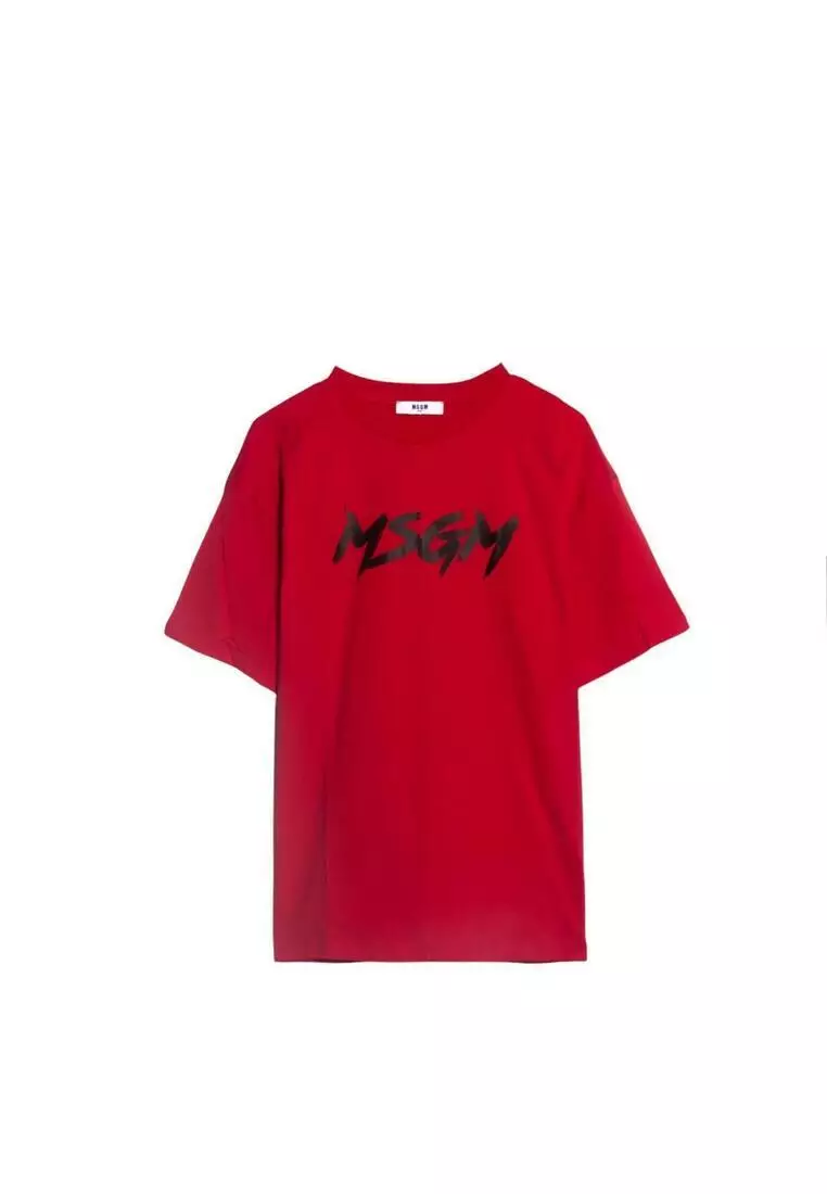 Buy Msgm Cotton T-Shirt 2025 Online | ZALORA