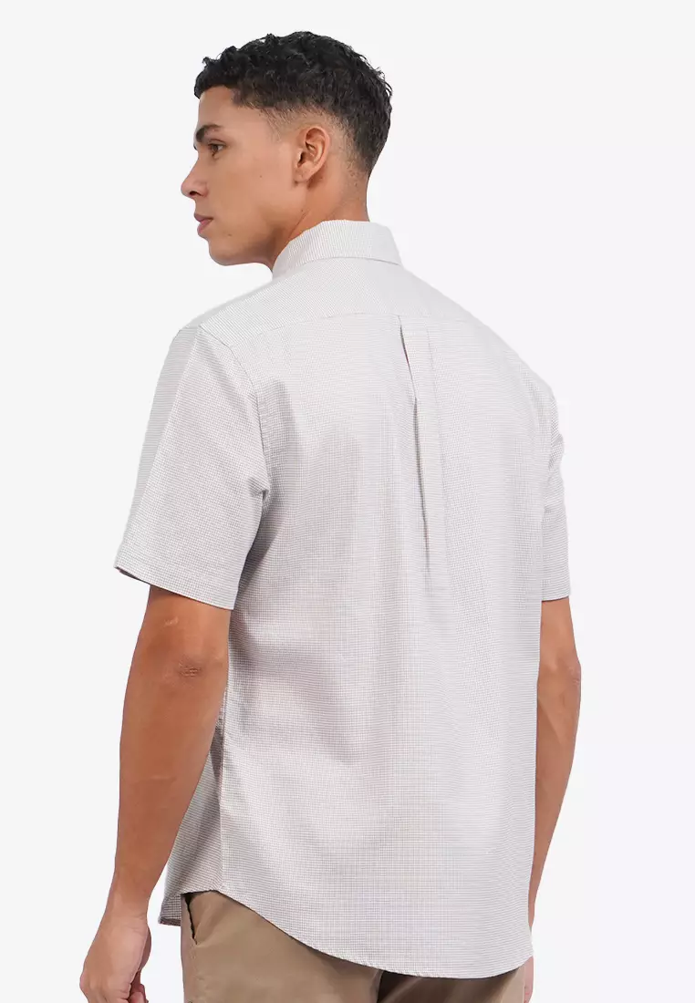 Short Sleeve Micro Check Shirt