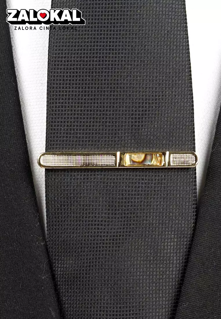 Houseofcuff Pin Tie Jepit Dasi Slim Gold A19