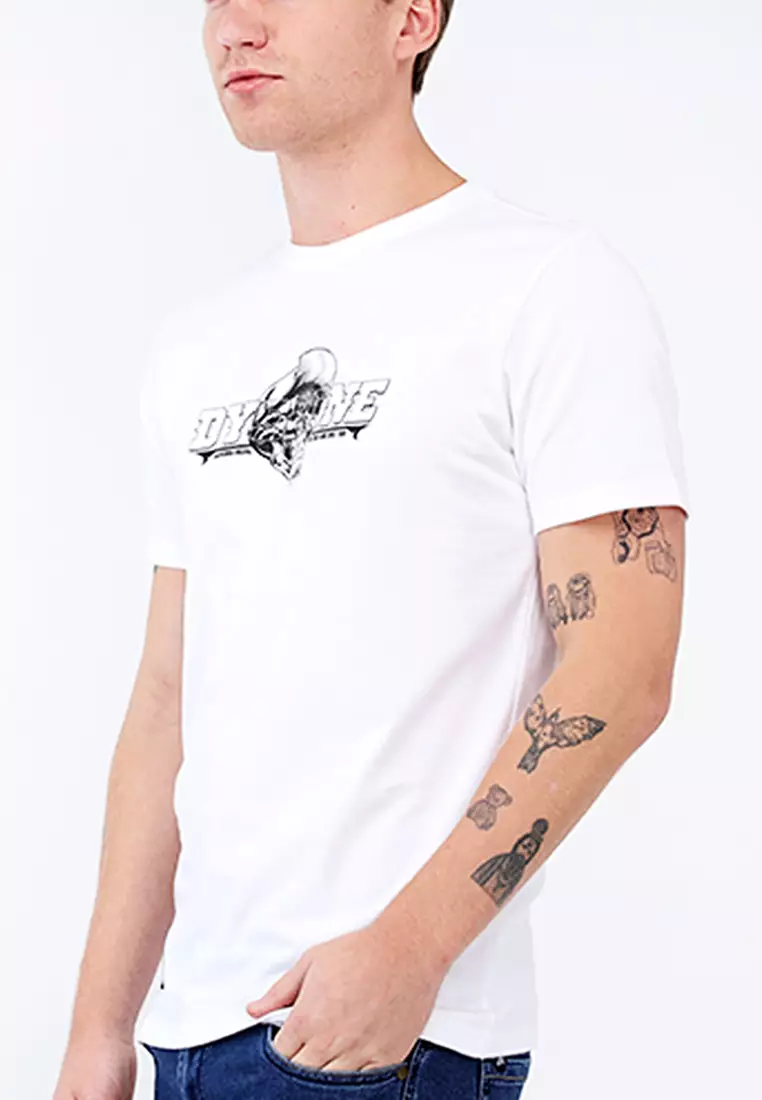 Round Neck Short Sleeves Slim Fit T-Shirt