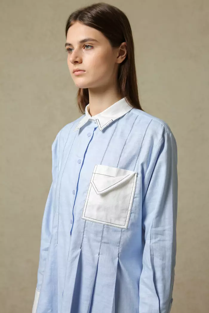 COTTONINK Studio - Atasan Kemeja Wanita Light Blue Kelham #StudioSummerCollection