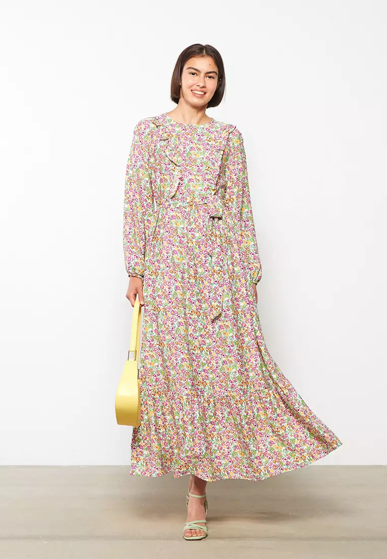 Maxi dress floral long sleeve online