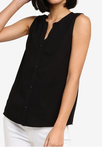 buy zalora basics button down sleeveless blouse online zalora malaysia zalora malaysia