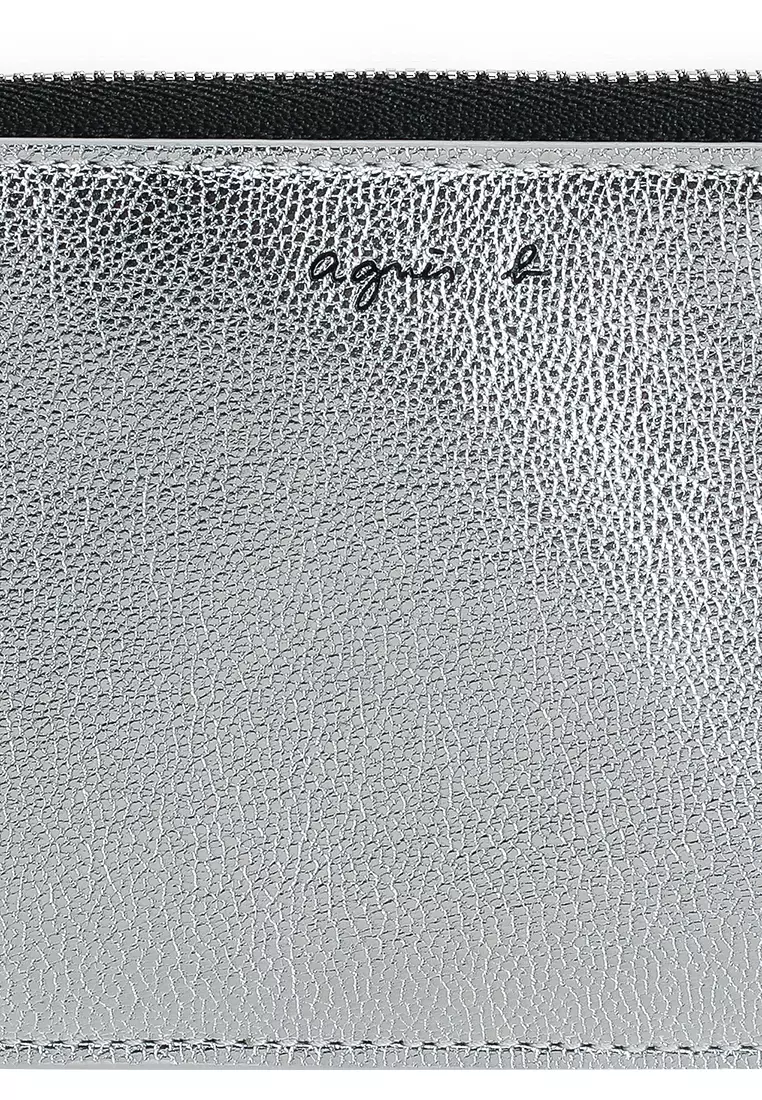 Metallic Leather Card Case