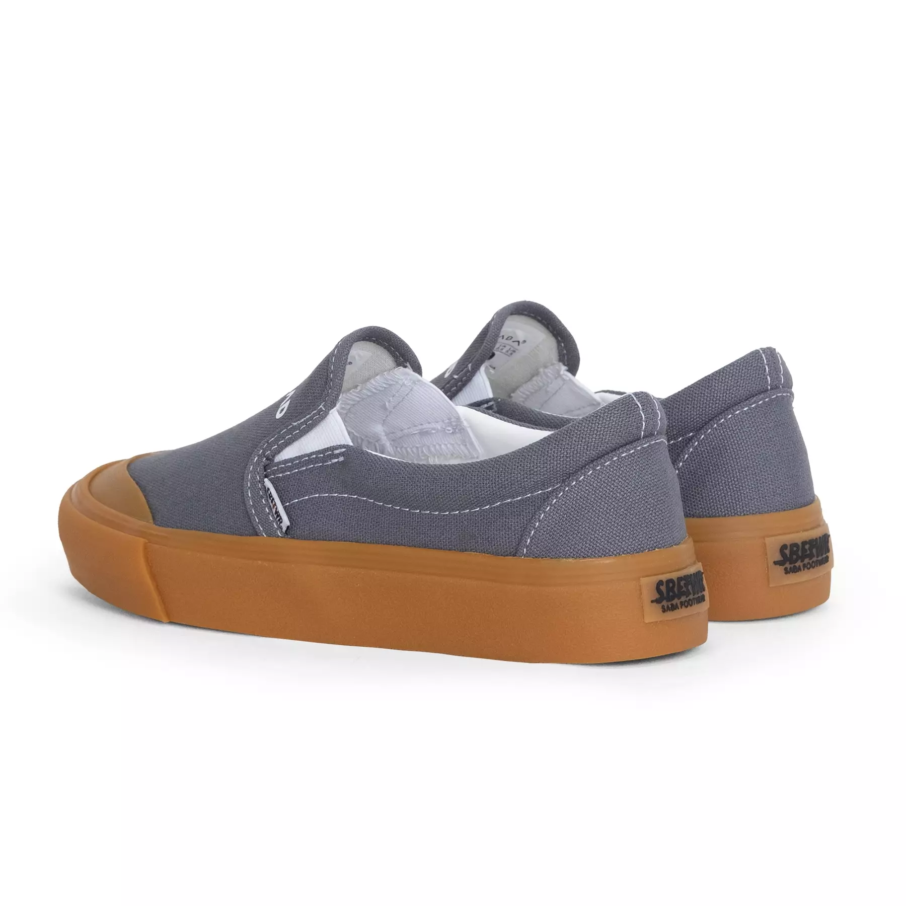 SABA Slip On Uplocgs Grey Gum - Sepatu Sneakers Casual Pria Wanita