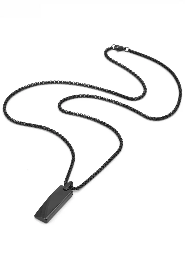 Minimalist Chic Tungsten Steel Geometric Pendant Necklace JW GS-L8