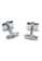 Splice Cufflinks blue and silver Blue Acrylic Bar Cufflinks SP744AC20FSXSG_2