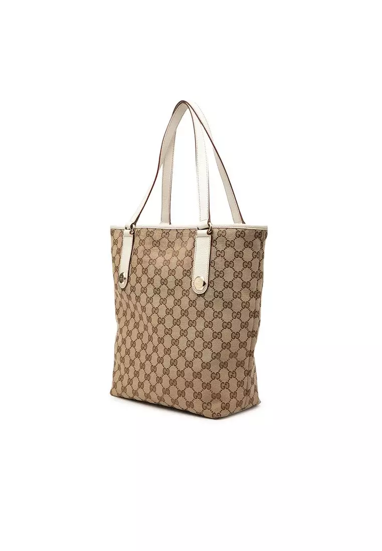 Pre-Loved Gucci Gg Canvas Charmy Tote