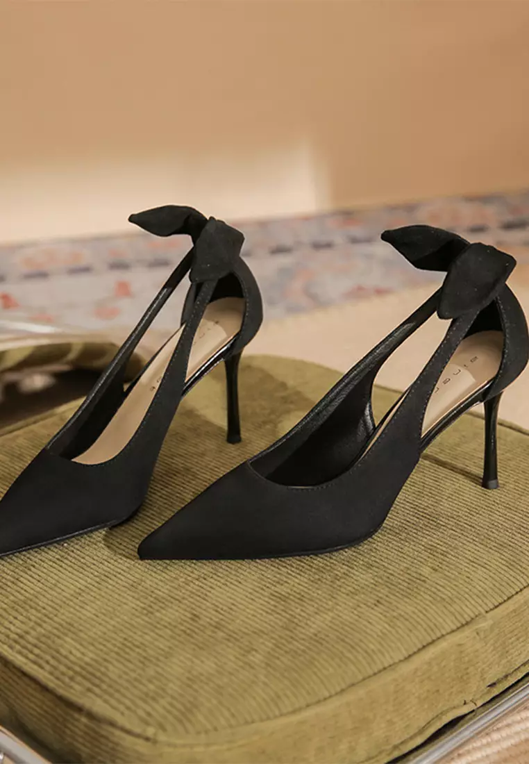 8CM Rabbit Ear Suede High Heels IF8835