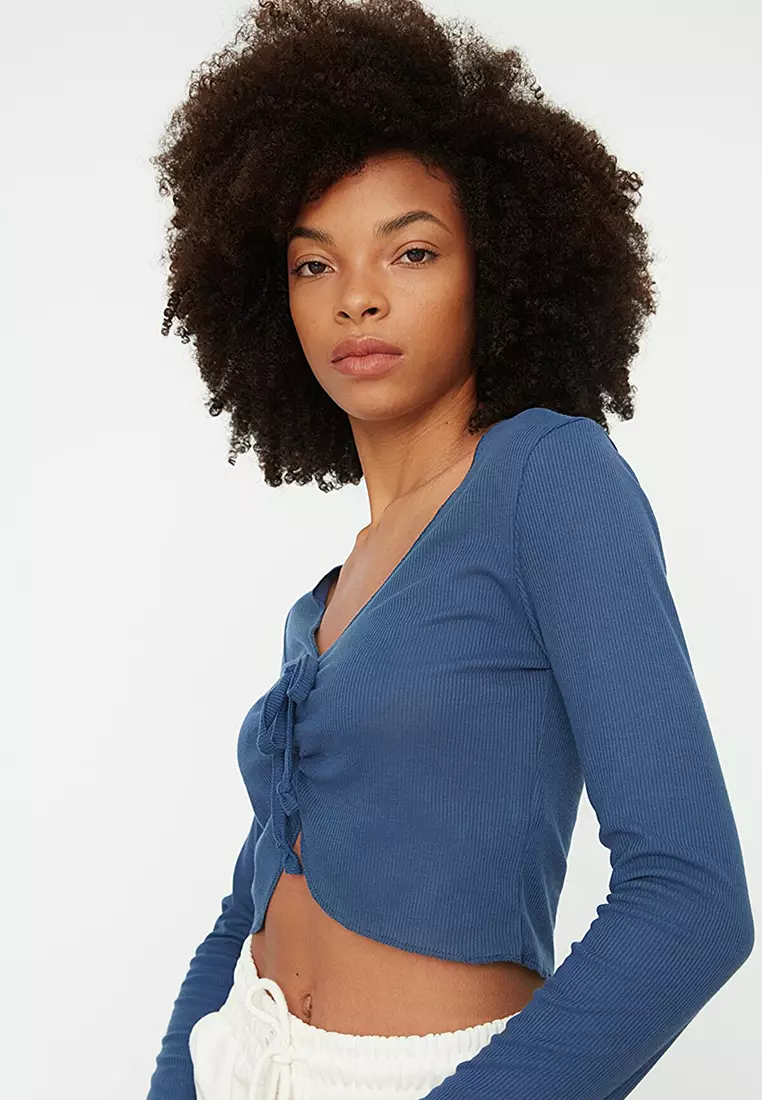 Trendyol Ribbon Crop Top 2024 Buy Trendyol Online ZALORA Hong Kong