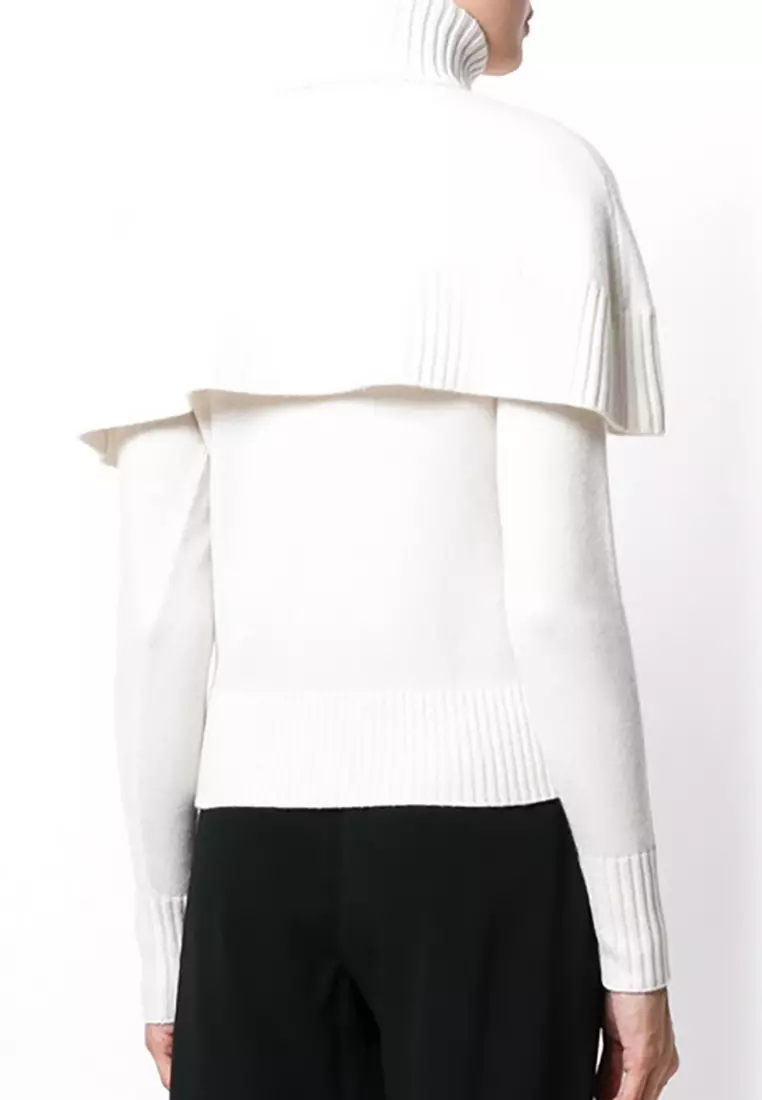Buy CHLOE Chloe Cape Shoulder Sweater in White 2024 Online