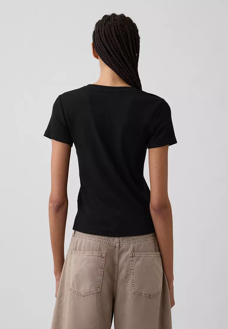 Short Sleeves Ribbed Cardigan