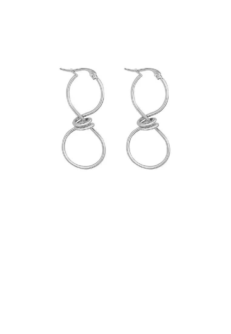 Buy Mooclife Simple Fashion 316L Stainless Steel Twisted Geometric