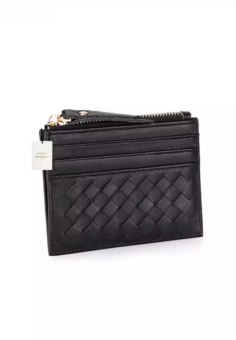 Weave Sheepskin Card Holder & Zip Purse JW YT-8809