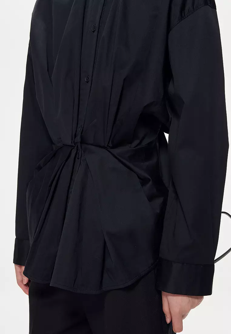 JNBY Women's Waist-Cinched Long Sleeve Shirt