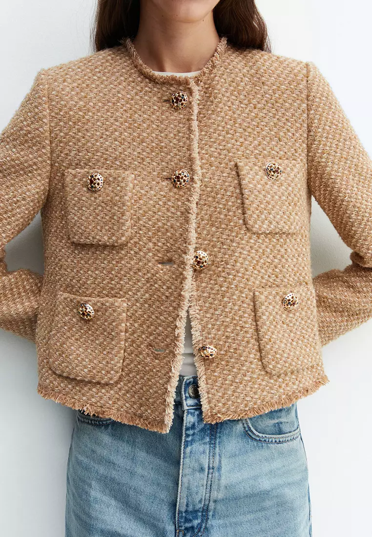 Jewel Button Lady Jacket Sweater