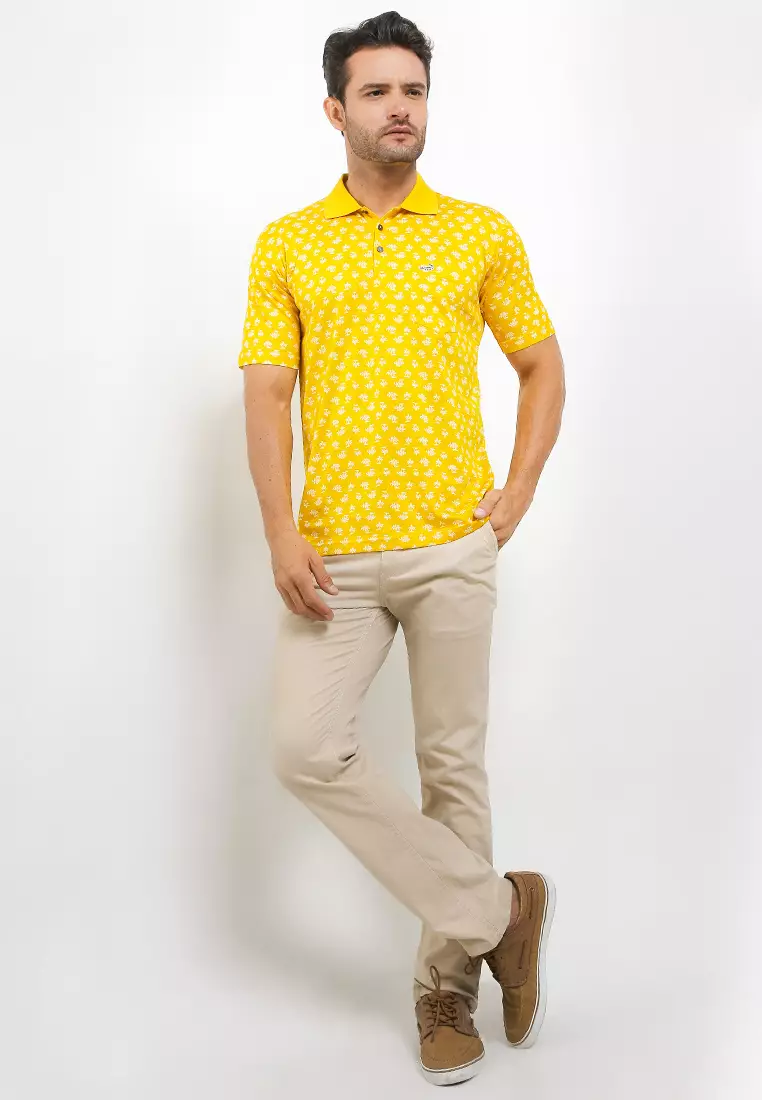 Crocodile DIAMOND 1765 Yellow - Kaos Kerah Pria Men Polo Original Relax fit - Katun