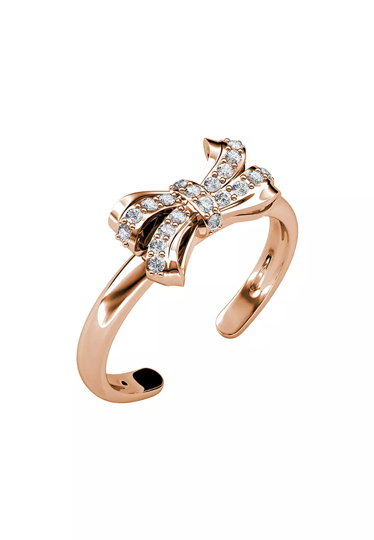 Classic Ribbon Ring RG - Cincin Crystal Swarovski by Her Jewellery