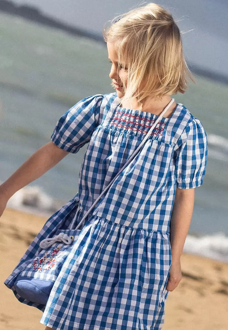 Checkered blue dress online