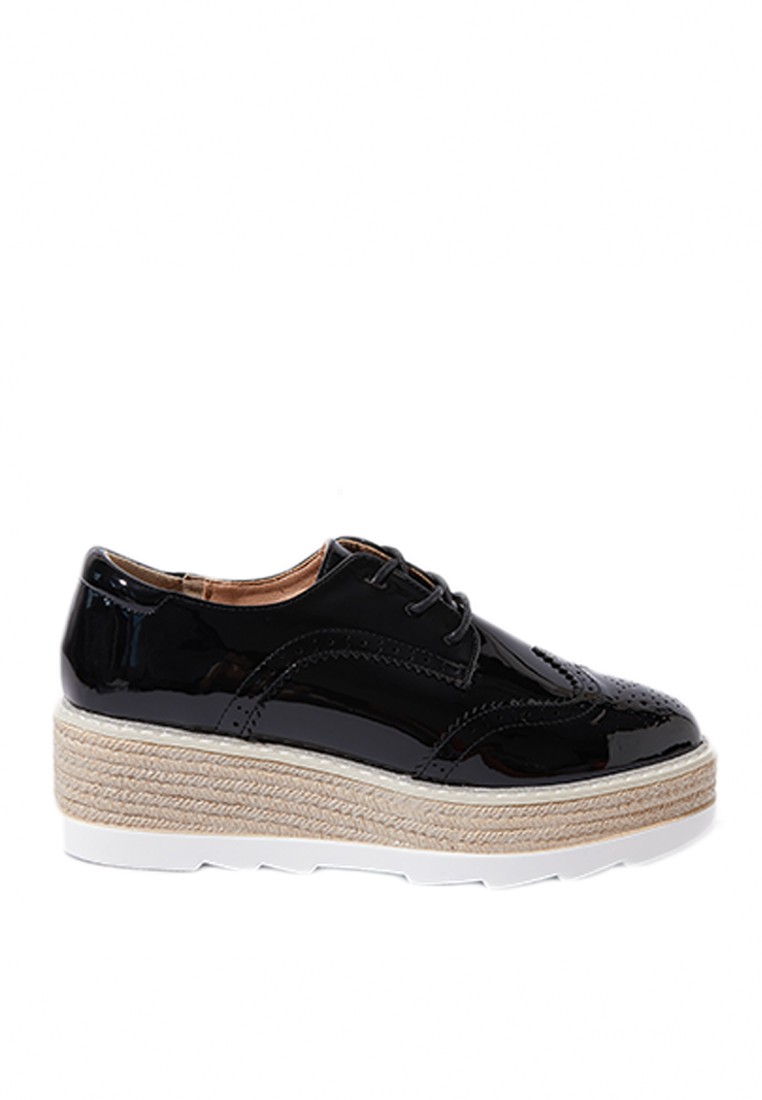 British Style Round Toe Flatform Shoes LW2931-10