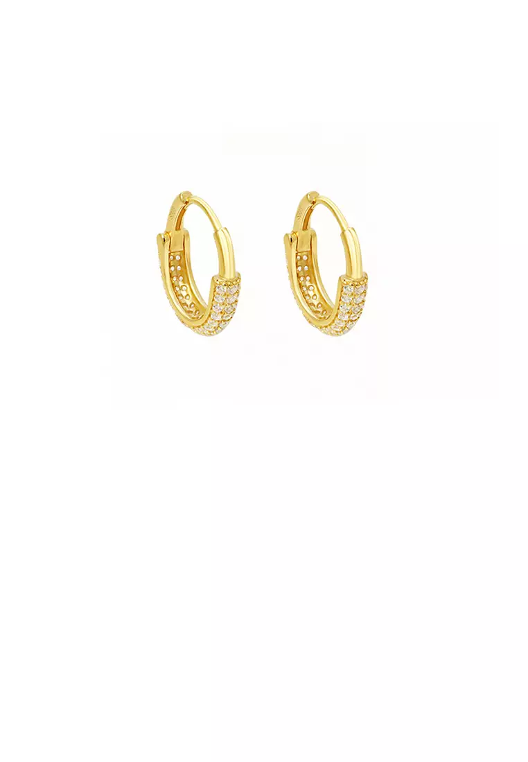 Buy Glamorousky 925 Sterling Silver Plated Gold Simple Fashion