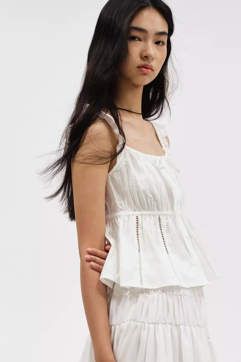Buy H&M Peplum vest top 2025 Online | ZALORA