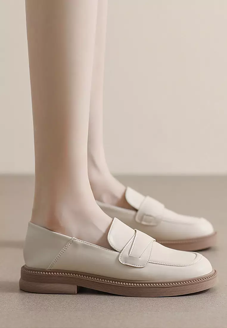 Micofiber Leather Platform Loafers WW919-2