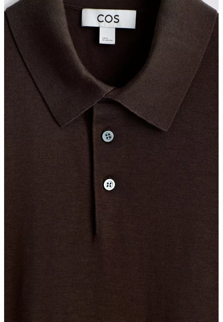 SLIM KNITTED SILK POLO SHIRT